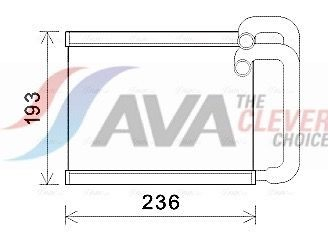 HY6391 AVA Радіатор опалювача салону